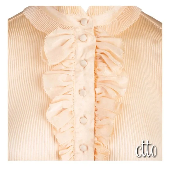 3x 👯‍♀️Host Pick⚡️Diane von Furstenberg Philippine Ruffle Top - Picture 3 of 11